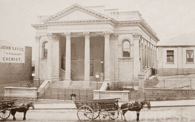 Collins Street Baptist Church exterior, 1800s